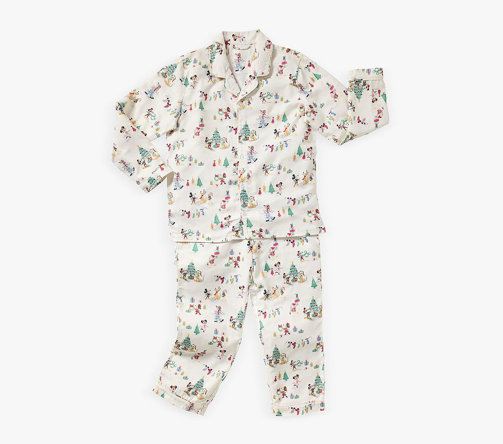 Disney Mickey Mouse and Friends Holiday Adult Flannel Pajama Set | Pottery Barn Kids