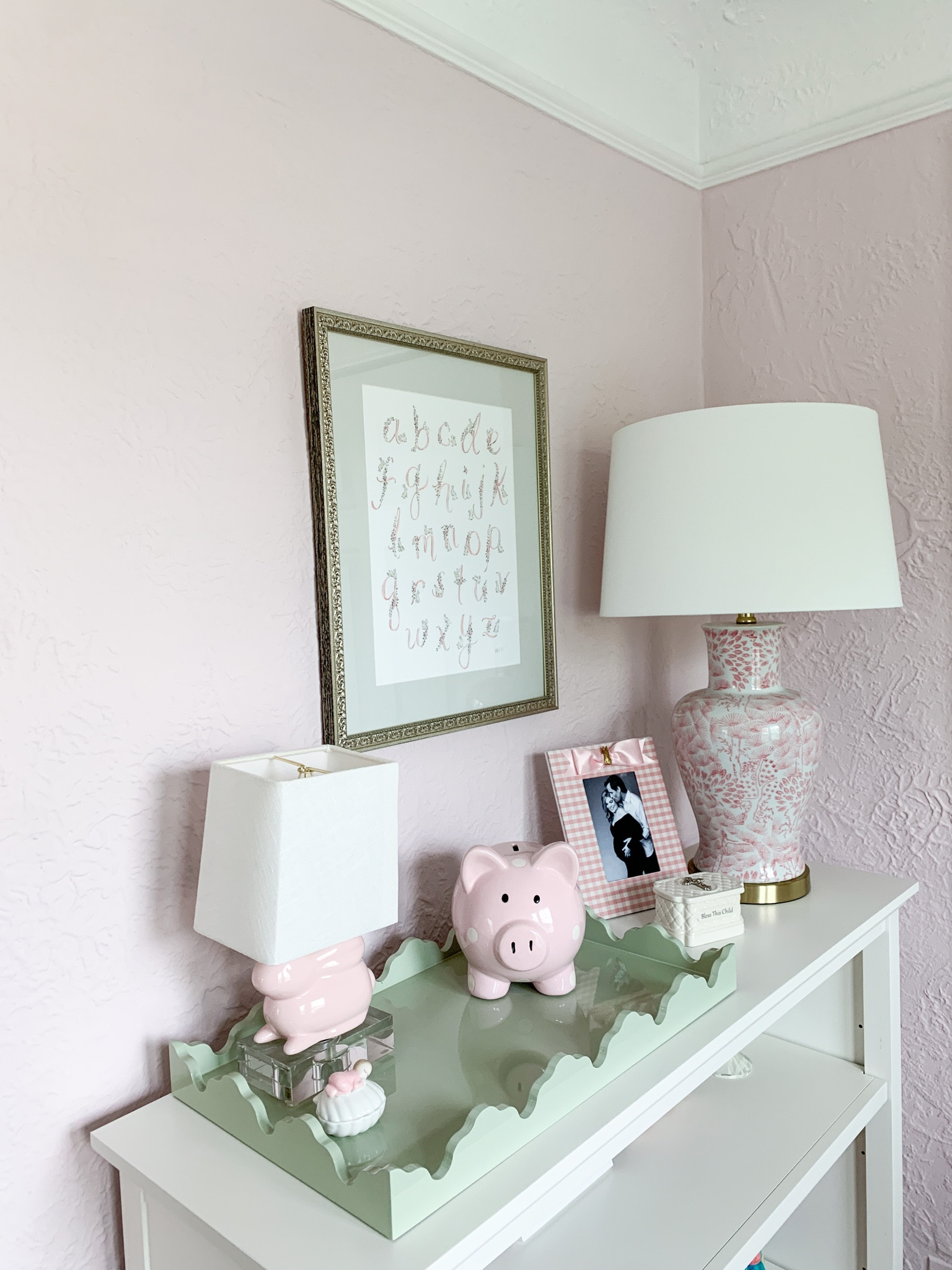 Baby girl nursery, bookcase styling, pink nursery 

#LTKbaby #LTKunder100 #LTKhome