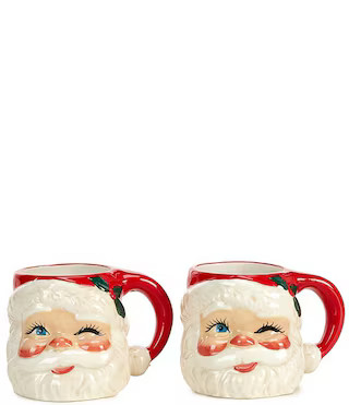 Southern Living Sweet Christmas Collection Santa Novelty Mug, Set of 2 | Dillard's | Dillard's