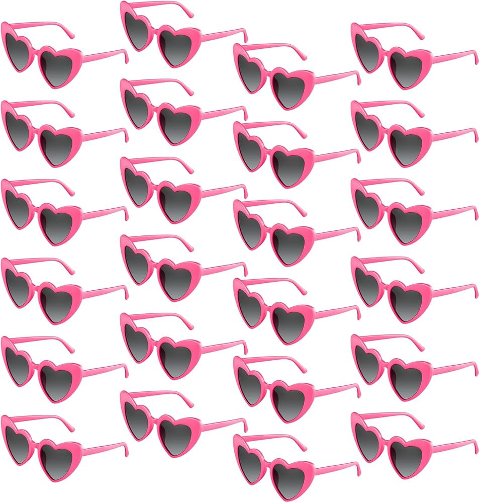 6/12/24/48 Pack Heart Sunglasses Vintage Heart Shaped Glasses Bulk Bachelorette Sunglasses for Wo... | Amazon (US)