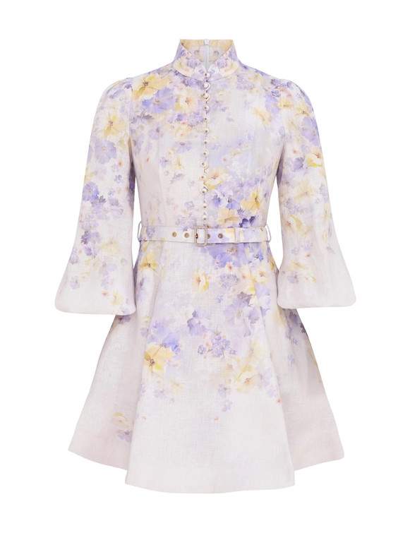 Crush Buttoned Mini Dress | ZIMMERMANN (US, CA, EU, MENA)