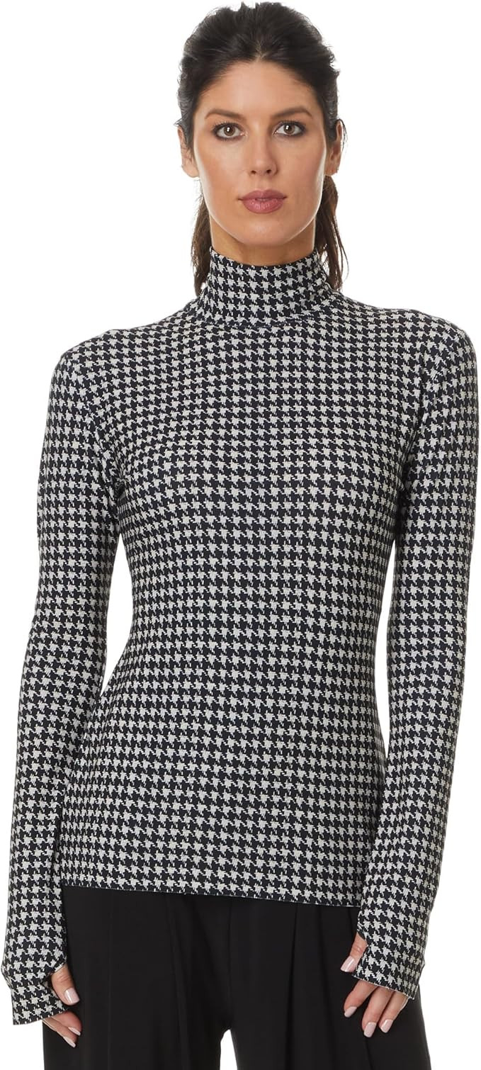 Norma Kamali Women's Slim Fit Long Sleeve Turtle Top | Amazon (US)