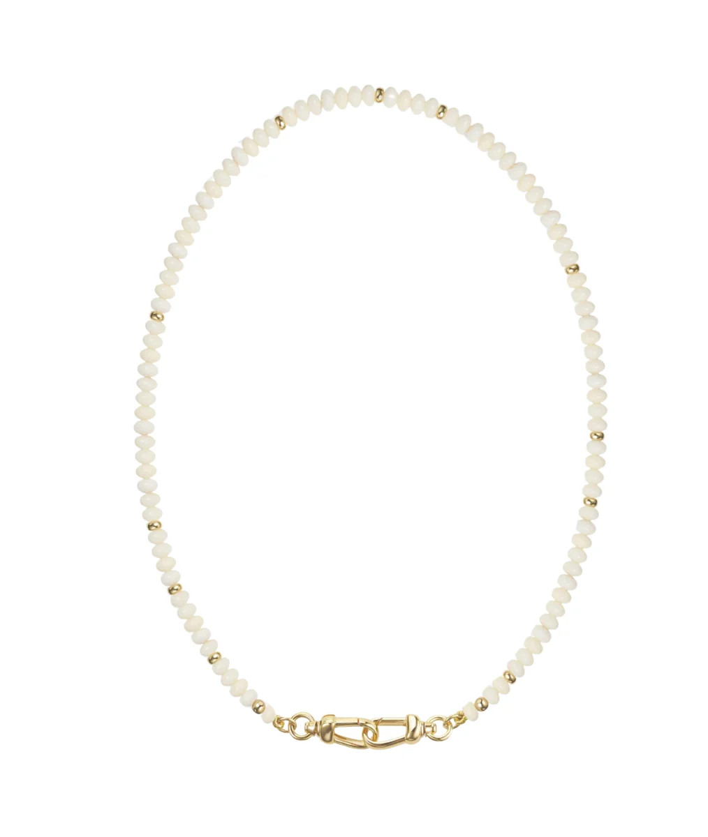 Sonia Gemstone Necklace- Coconut | LOLA Boutique