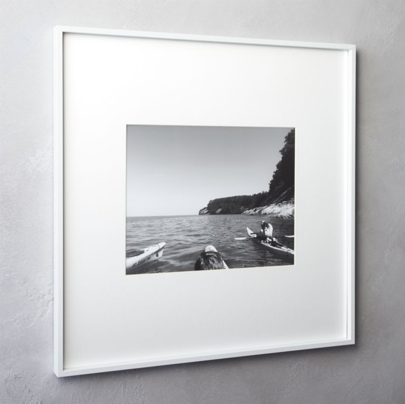 Gallery White Picture Frame with White Mat 11"x14" + Reviews | CB2 | CB2