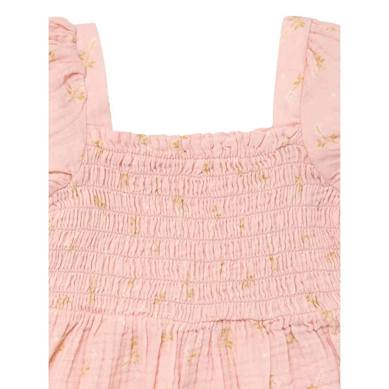 Modern Moments by Gerber Toddler Girl Smocked Dress with Bows, Sizes 12M-5T | Walmart (US)