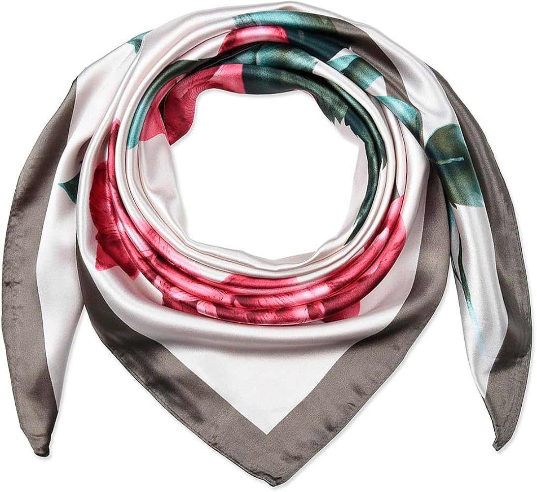 corciova 35 x 35 Large Square Hair Scarf for Women Silk Like Curly Headband Tie Sleeping at Night... | Amazon (US)