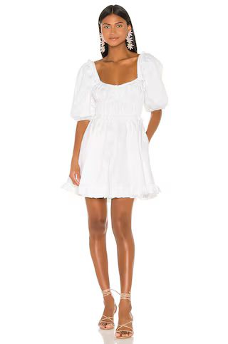 For Love & Lemons Jackson Mini Dress in Ivory from Revolve.com | Revolve Clothing (Global)