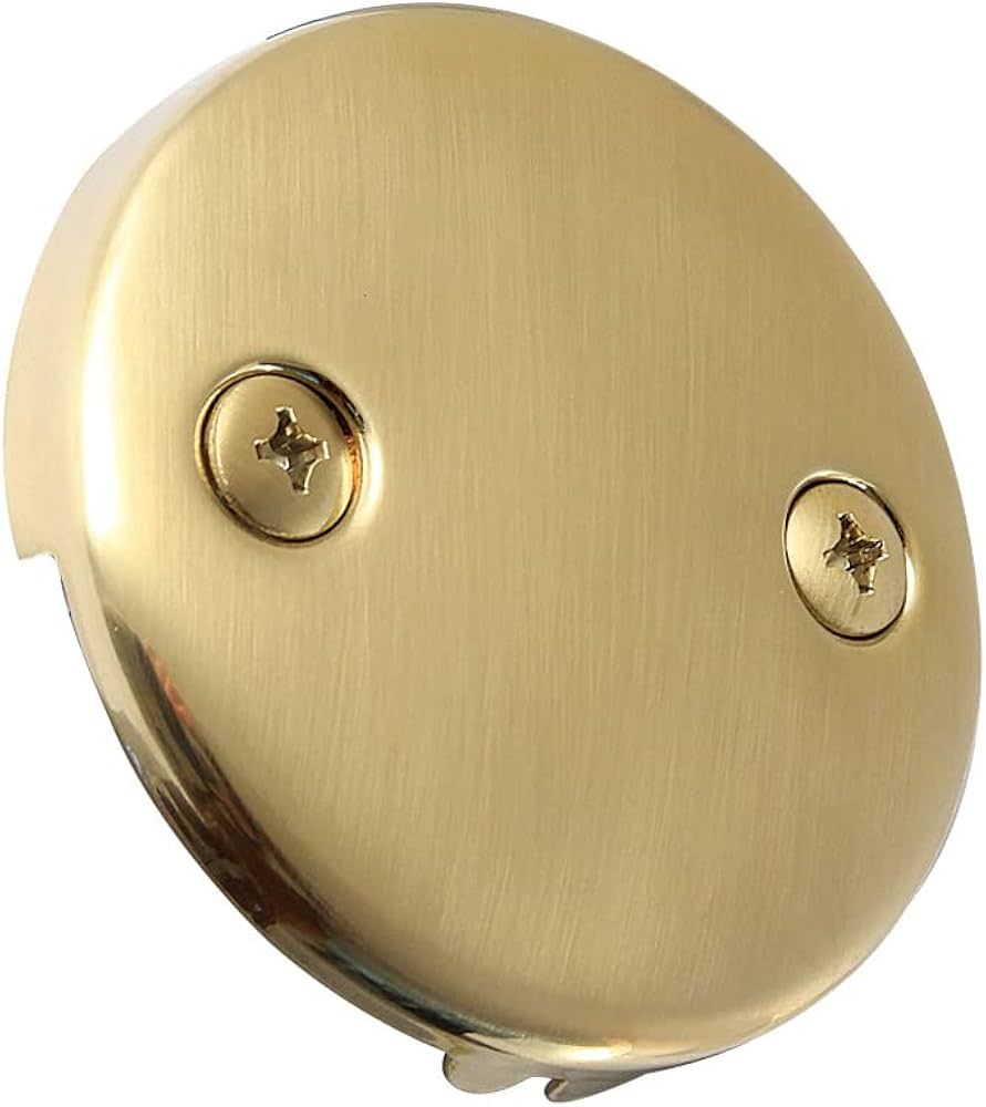 Kingston Brass DTT107 Bathtub Overflow Plate, Brushed Brass 3-3/16 Inch Diameter | Amazon (US)