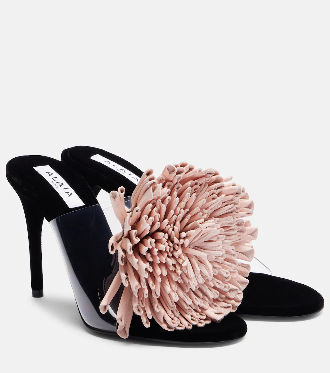 Floral-appliqué asymmetric mules | Mytheresa (INTL)