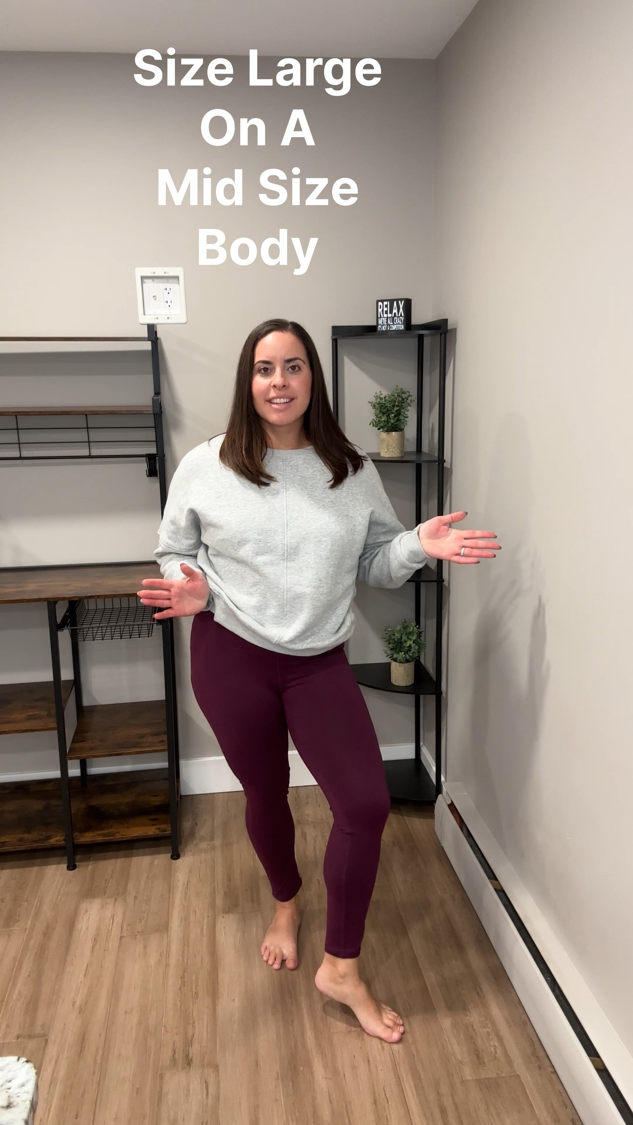 Size Large vs XL high waisted tummy control leggings on a mod side body

#LTKMidsize #LTKFindsUnder50 #LTKVideo