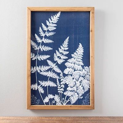 Blue Floral Ferns I Framed Art Print | Kirkland's Home