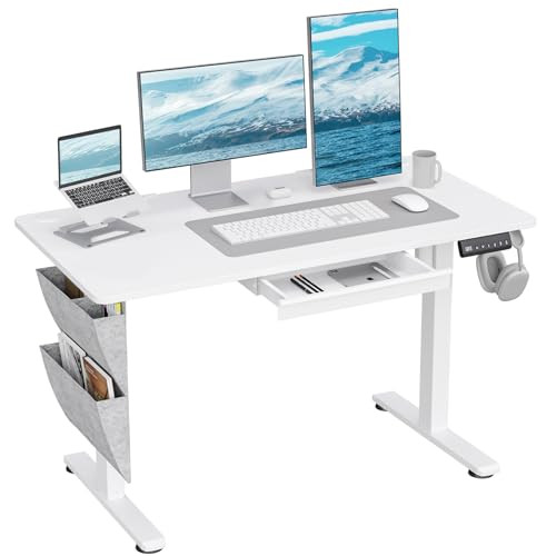 55" x 24" Electric Standing Desk with Drawers, Height Adjustable Sit Stand Desk with 3 Preset Hei... | Amazon (US)