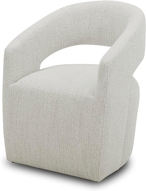 Limari Home Maryanne Collection Modern Living Room Fabric Upholstered Accent Chair, Cream | Amazon (US)