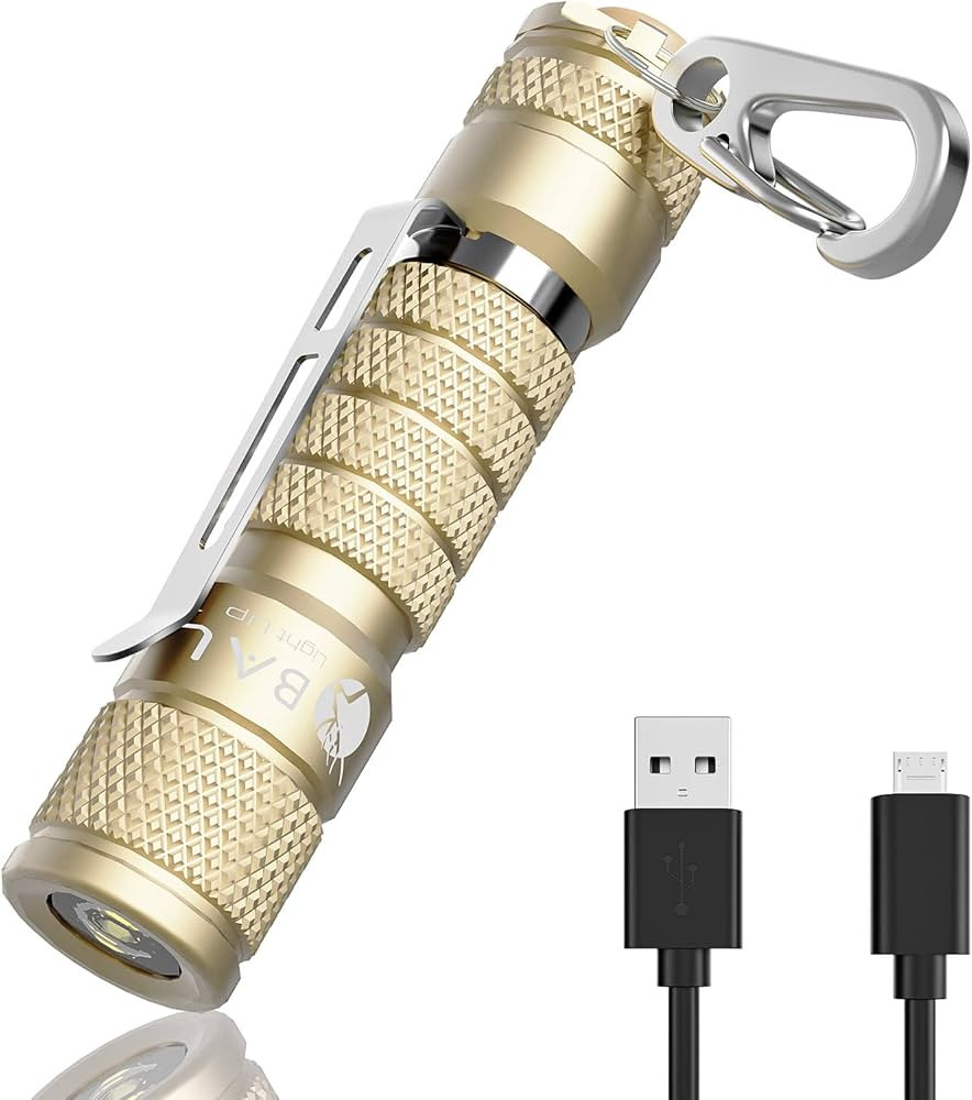 Balit Mini Rechargeable Keychain Flashlight Waterproof with 10440 Battery(Included), Small Pocket... | Amazon (US)