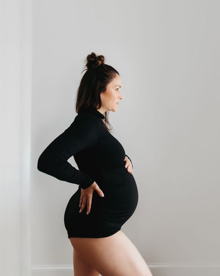Another maternity shoot look—can’t go wrong with a black mock neck body suit 💁🏻‍♀️ I’ve had this one for years, but I’ve linked similar options that hug all the right places 

#LTKbump #LTKFind #LTKcurves