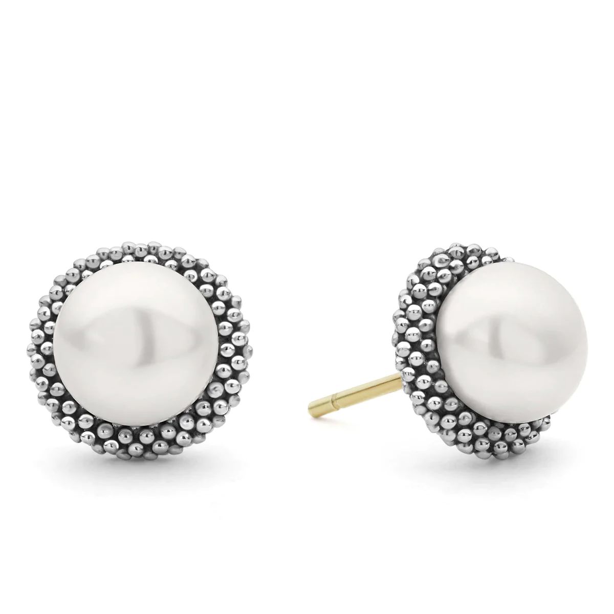 Luna Caviar Pearl Stud Earrings | LAGOS