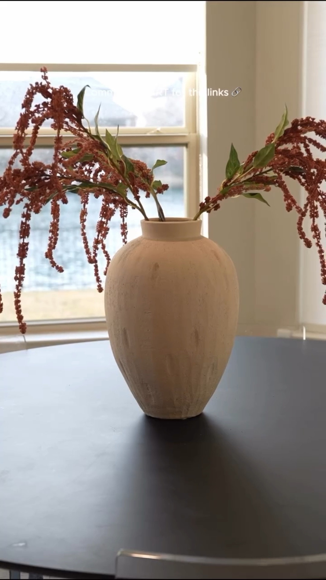 Target finds 🎯 the most beautiful XL ceramic vase and pink stems 💕 #homedecor #centerpiece