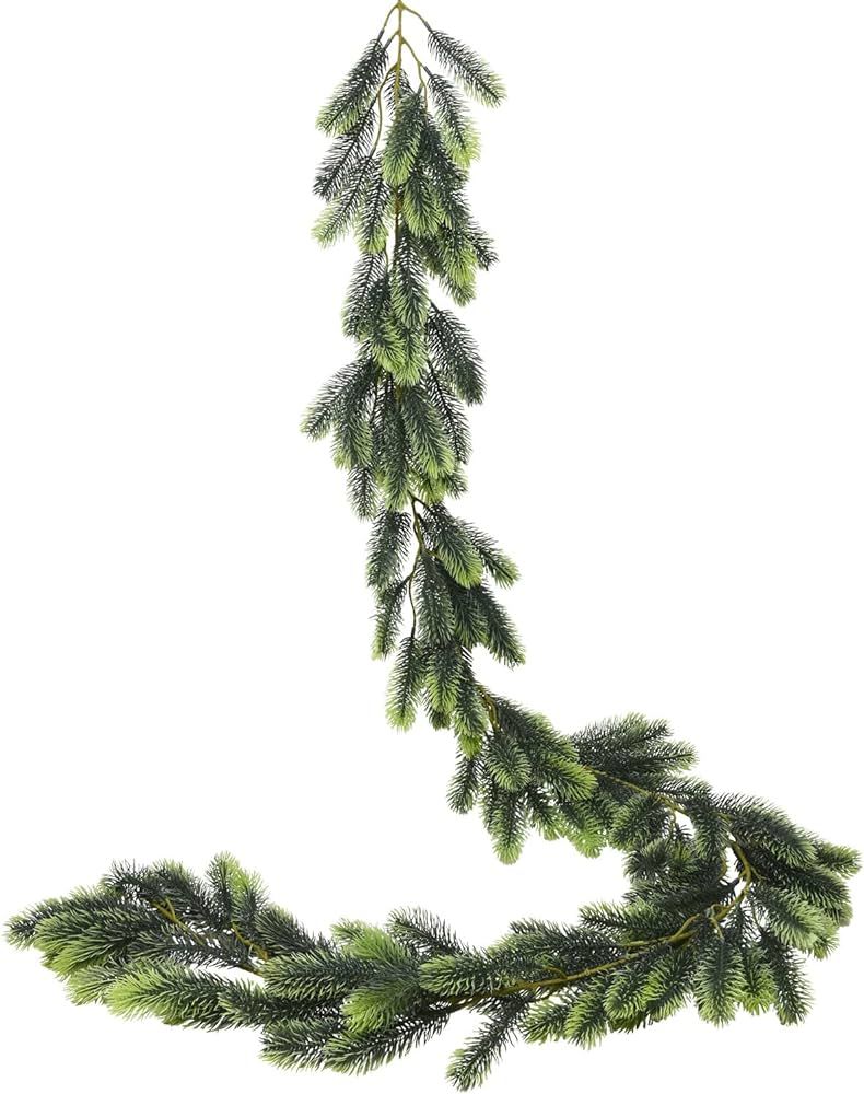 DearHouse 6Foot Artificial Christmas Pine Garland，Xmas Garland Winter Greenery Garland for Holi... | Amazon (US)