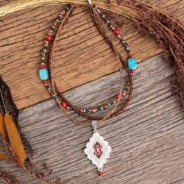 Beaded Aztec Layered Necklace | Rod's Western Palace/ Country Grace