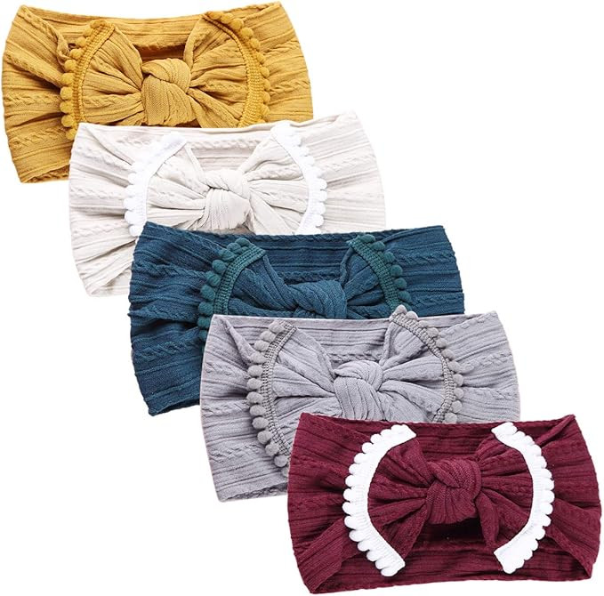 Baby Girls Headbands with Bows Infant Toddler Headwrap Hair Accessories (AM021) | Amazon (US)