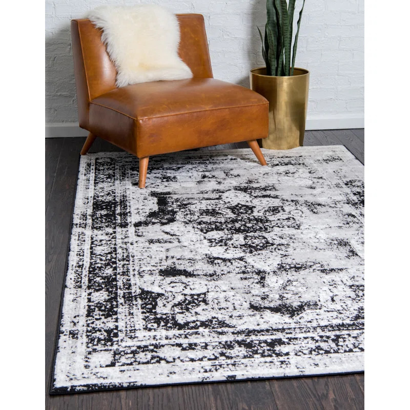 Brandt Oriental Black Area Rug | Wayfair North America