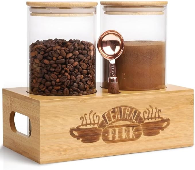 Friends Glass Coffee Canister For Ground Coffee, Friends TV Show Merchandise Coffee Grounds Conta... | Amazon (US)
