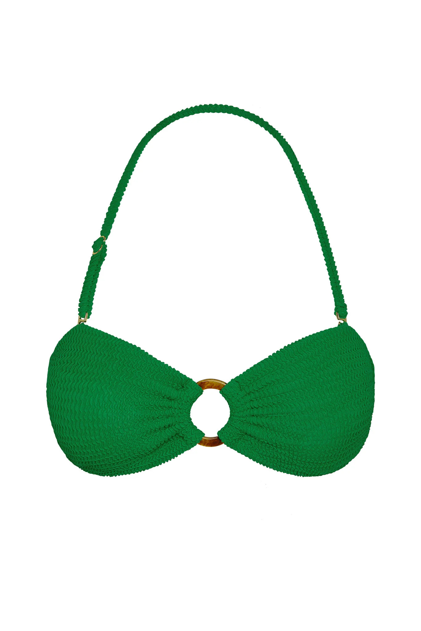 Costa Rica Top - Palm Green Crinkle | Monday Swimwear