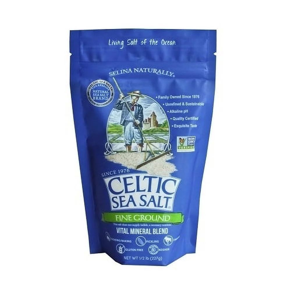 Celtic Sea Salt Fine Ground Salt Bag, 8 Oz | Walmart (US)