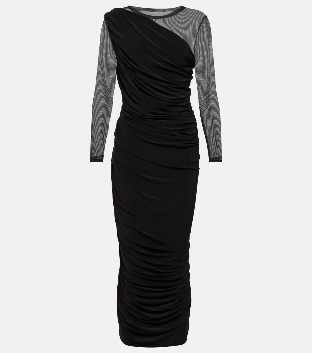 Diana asymmetric mesh midi dress | Mytheresa (US/CA)
