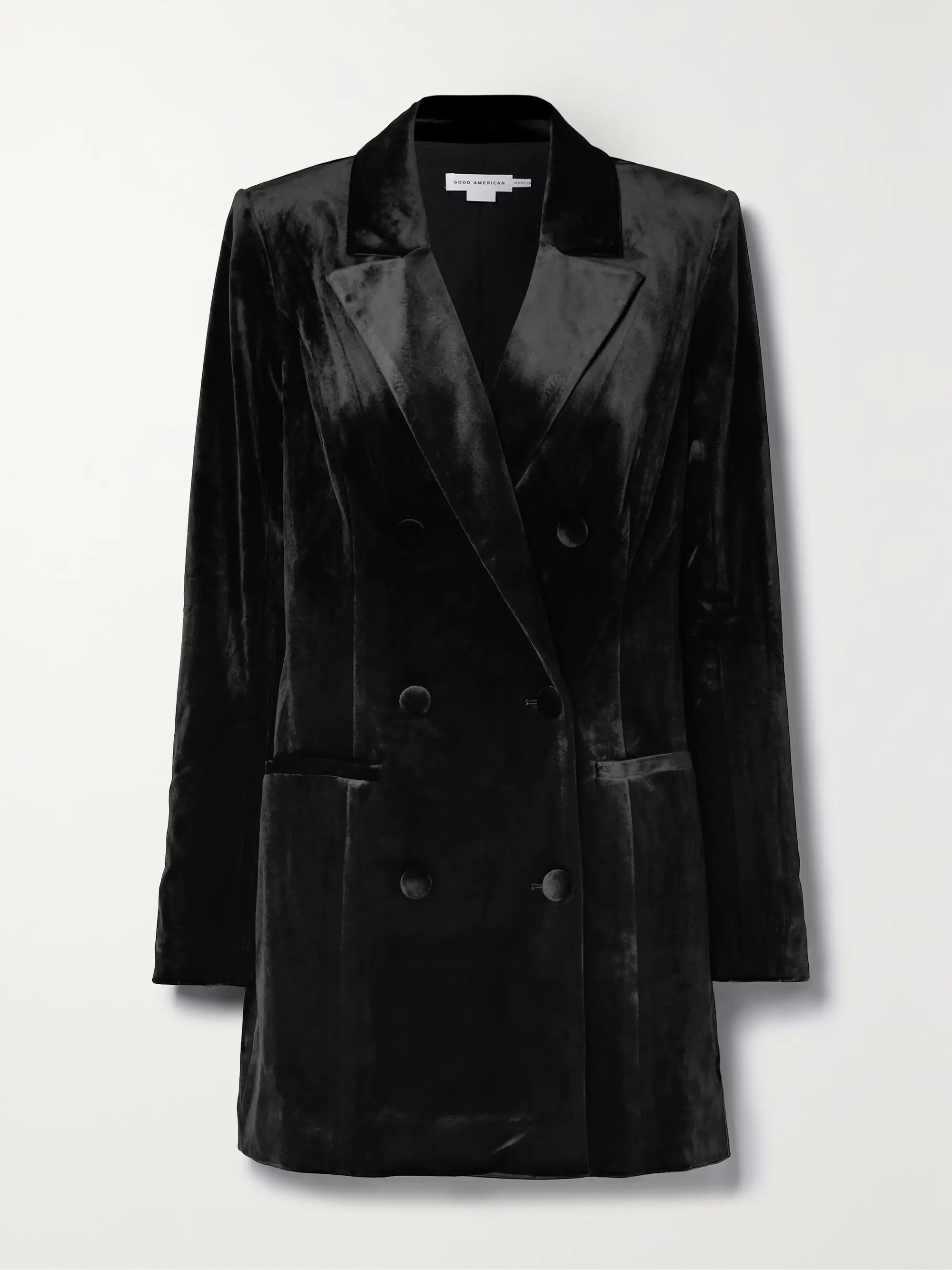 Exec double-breasted velvet mini dress | NET-A-PORTER (US)