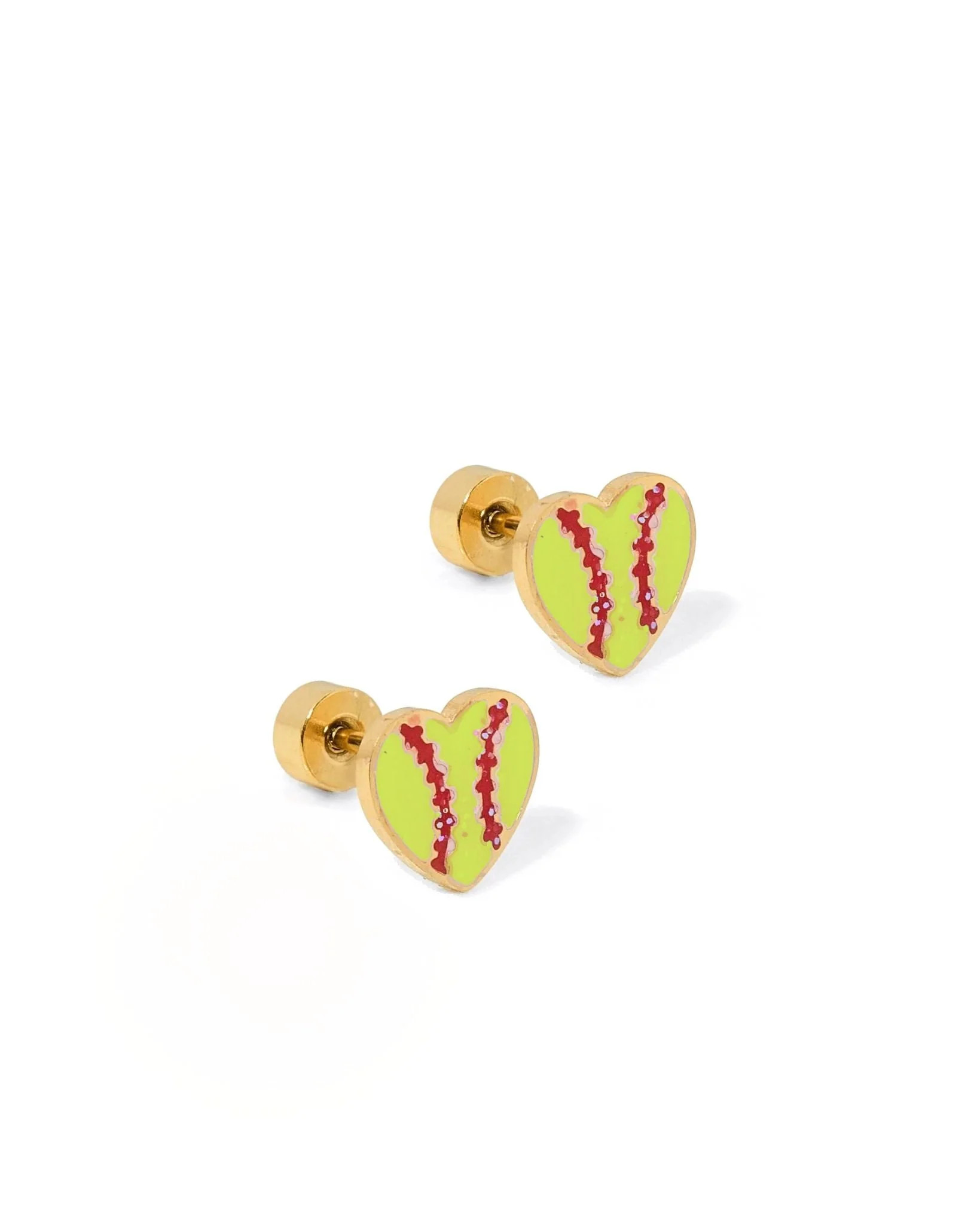 Screwback Stud Earrings - Softball | LINNY CO LLC
