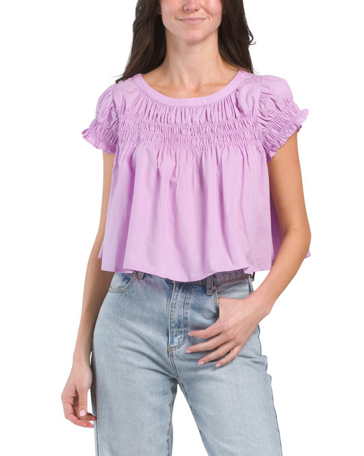 Smocked Babydoll Top | TJ Maxx