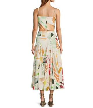 Antonio Melani x M.G. Style Sommers Halter Linen Blend Shell Print Fringe Detail Dress | Dillard'... | Dillard's