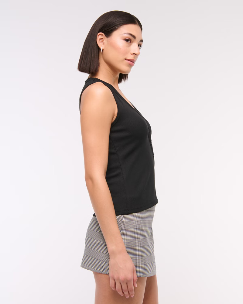 Asymmetrical Button-Through Top | Abercrombie & Fitch (US)