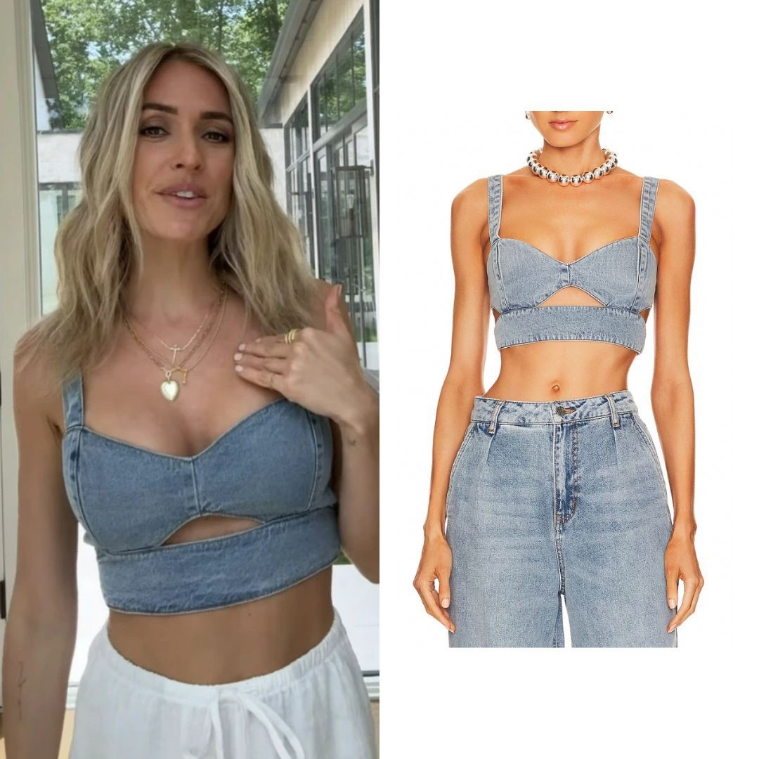 Kristin Cavallari’s Denim Cutout Crop Top 📸 = @kristincavallari