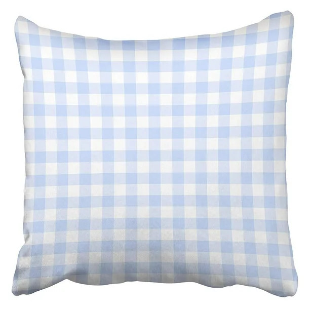 CMFUN Check Light Blue Gingham Plaid Tartan White Checkered Pale Baby Baby Boy Pillow Case Cushio... | Walmart (US)