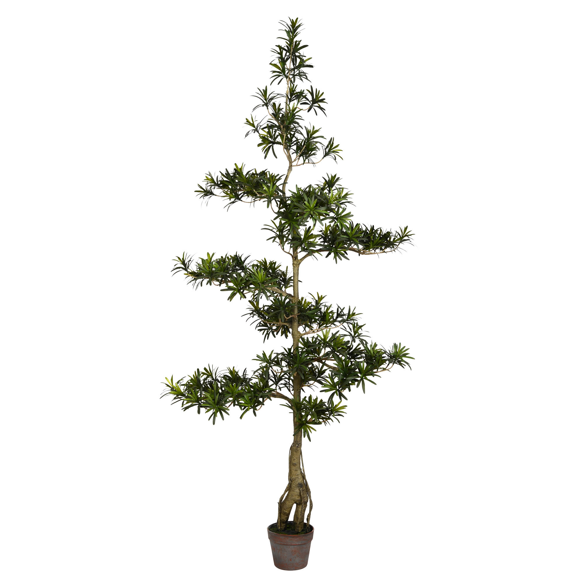 Vickerman Everyday Artificial Podocarpus Tree 6 Foot Tall - Green Indoor Potted Tree - Faux Decor... | Walmart (US)