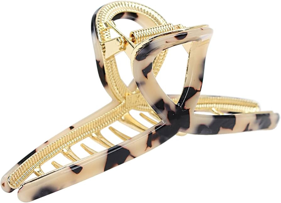 Big Hair Claw Clips Butterfly Hair Clips for Women 4.7" Large Acetate Metal Hair Claw Clip for Gi... | Amazon (US)