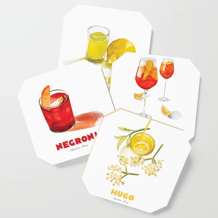 Aperol Spritz Coaster by Lisa A Design | Society6
