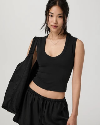 Vuori Everyday Cotton Stretch Tank Top | Black | XL | Vuori Clothing (US & Canada)