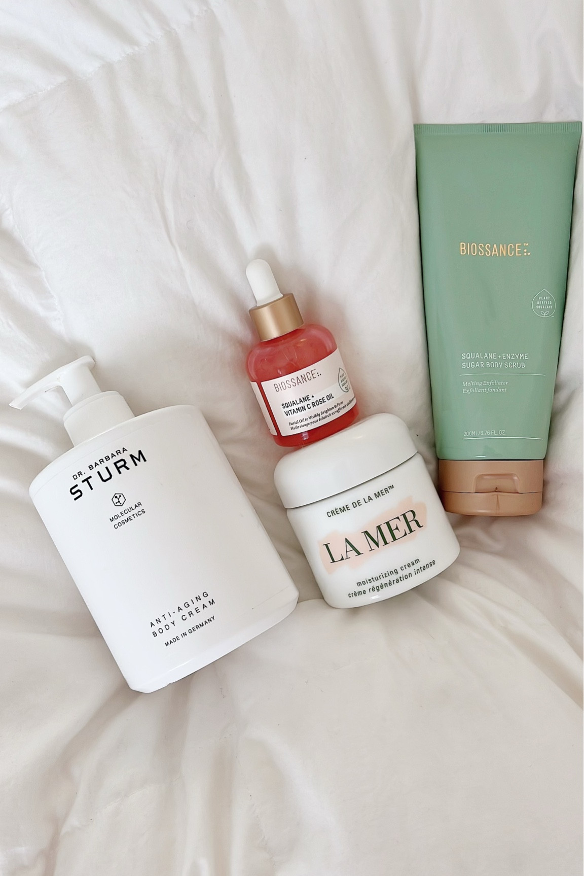 My favorite products to rejuvenate my skin after a vacation getaway. Barbara Sturm Anti-Aging Body Cream, La Mer Moisturizer, Biossance Body Scrub, Biossance Vitamin C Oil

#LTKbeauty