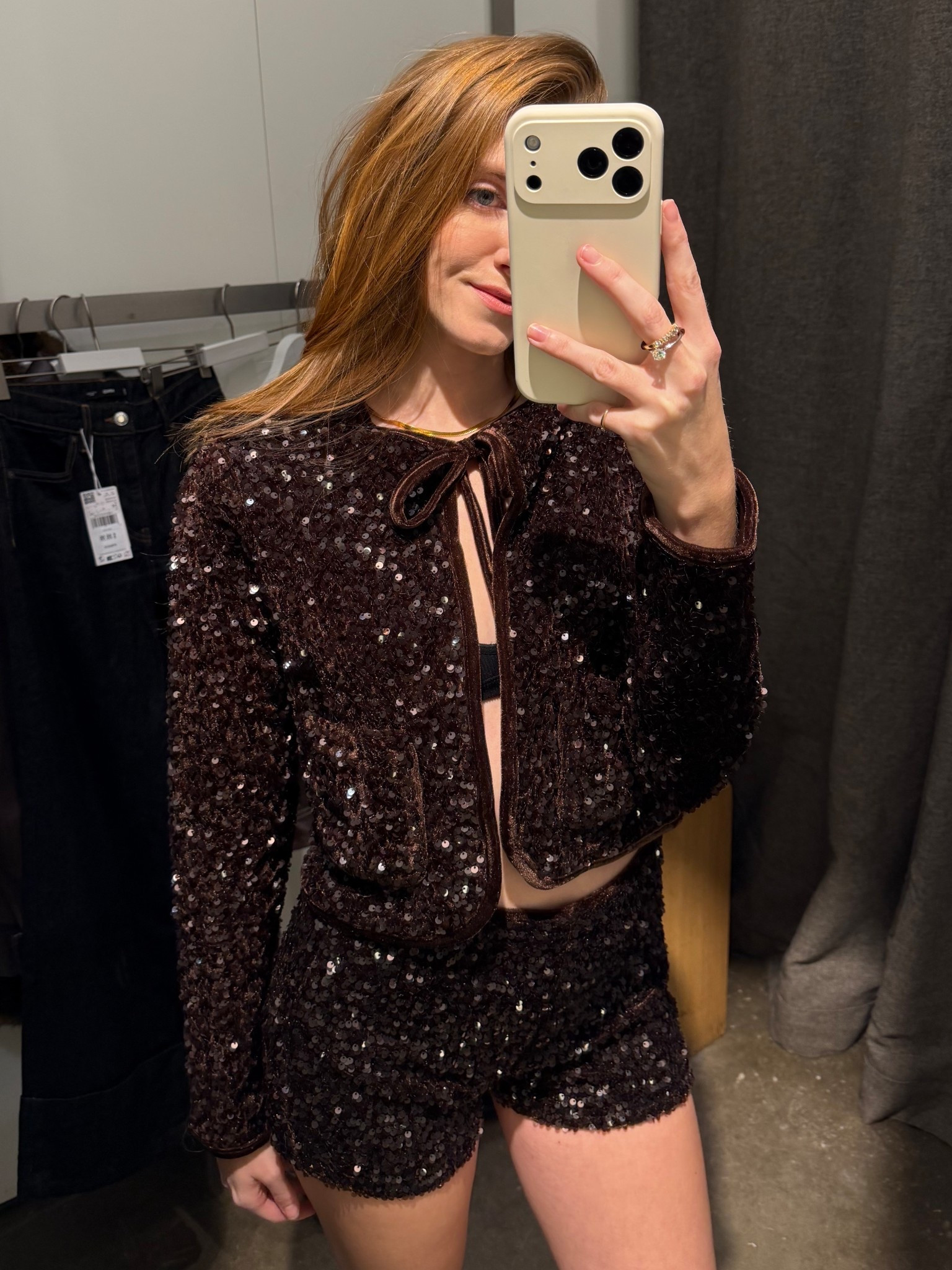 The sequin set you NEED for New Year’s Eve!! Paired with tights, boots, a lacey bra, and a big coat!! A dream outfit  

#LTKHoliday #LTKSeasonal