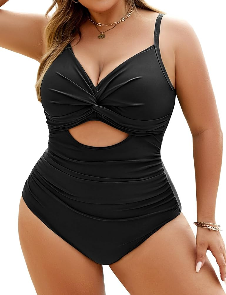 Vancavoo Badeanzug Damen Bauchweg Gro\u00dfe Gr\u00f6\u00dfen Push Up Bademode Einteiliger Badean... | Amazon (DE)