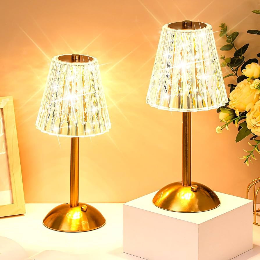 Liliful 1 Pcs Cordless Table Lamp Rechargeable Touch LED Small Gold Portable Battery Operated USB... | Amazon (US)