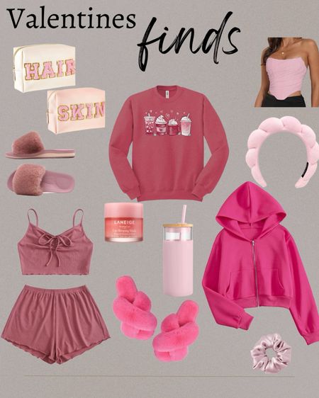 Valentines outfit ideas | Valentine’s Day | pink matching sets | red sets | pajamas | pj sets | valentines day pajamas |  heart sweatshirts | heart graphic tees | pink slippers | gifts for her | gifts for friends | pink tumbler | beauty finds 

#LTKMostLoved #LTKGiftGuide #LTKSeasonal