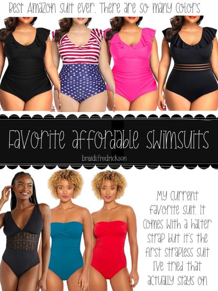 I’ve had some great more expensive swimming suits but these are actually the ones that I reached for repeatedly. They fit great, all true to size, and have actually retained their color better from the pool chemicals than lots of the more expensive ones  

#LTKSeasonal #LTKPlusSize #LTKStyleTip