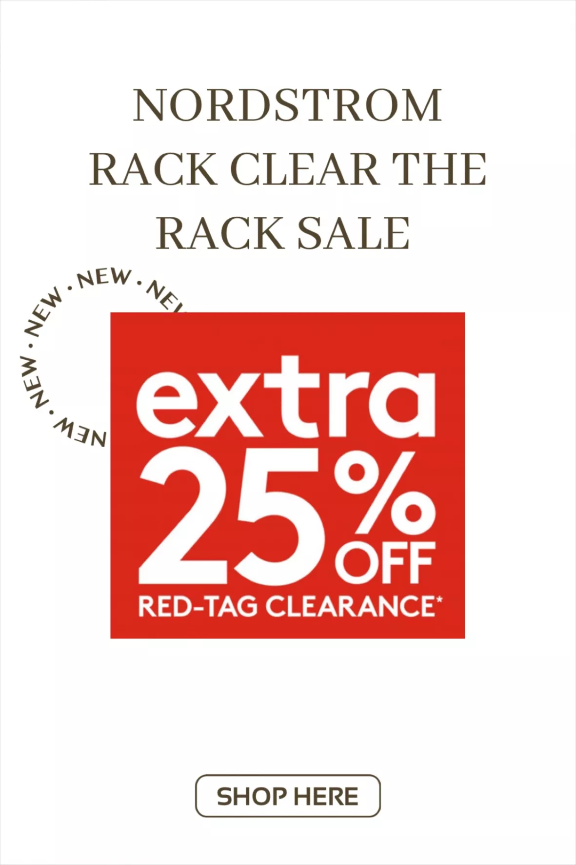 The Nordstrom Rack Clear The Rack shoe sale with 25 percent off