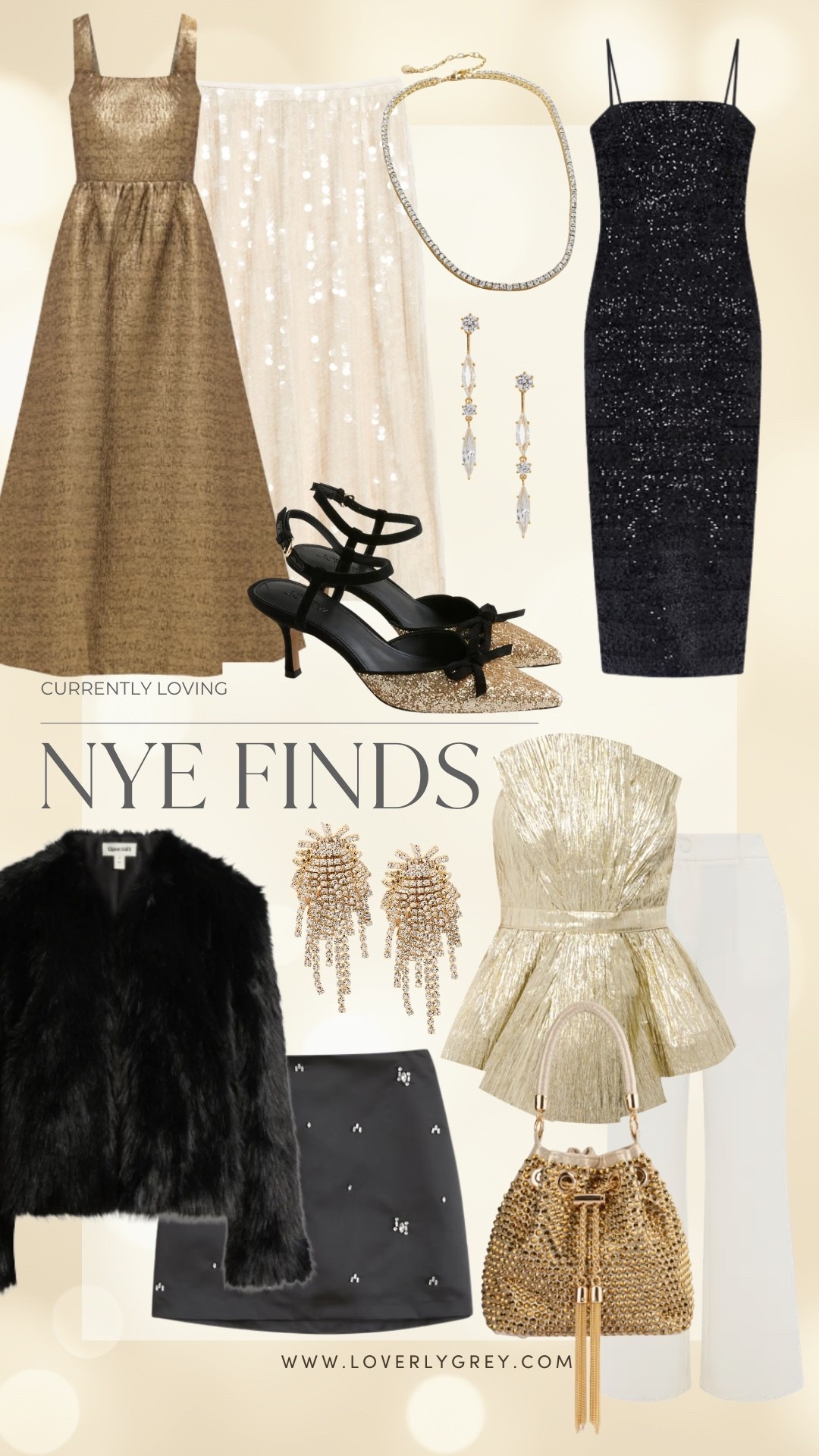 New Year’s Eve outfit ideas! Gold dresses, lots of sparkle, and fur coats! Plus, these are pieces you can use for other big events in the future! 

#LTKHoliday #LTKSeasonal #LTKgrwm