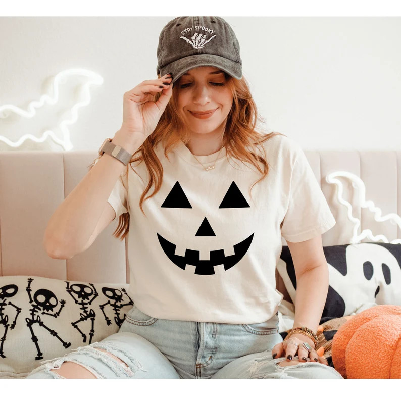 Jack O Lantern Tee , Pumpkin Face Shirt , Comfort Color Shirt , Pumpkin Carving Tee , Cute Pumpki... | Etsy (US)