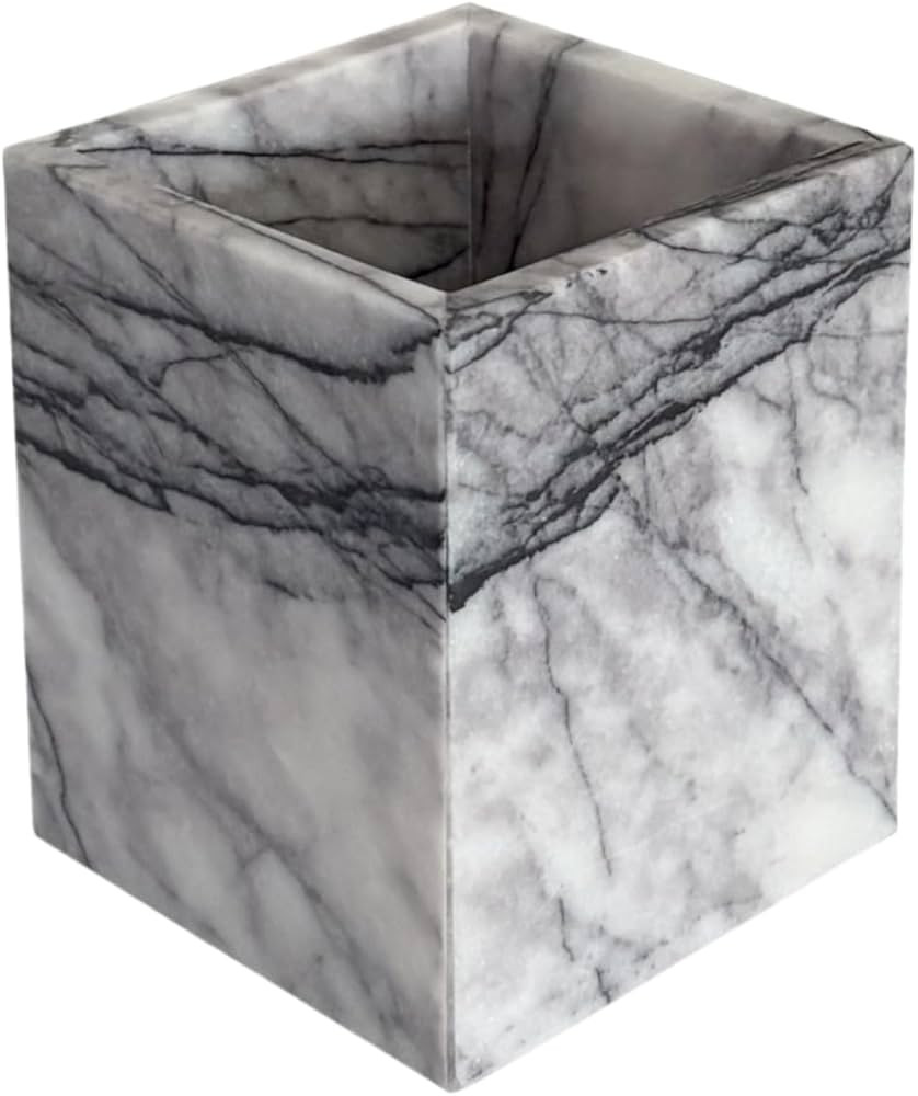 Natural Marble Stone Square Storage Container Empty Vessel Holder Cup for Candle/Pens/Sundries it... | Amazon (US)